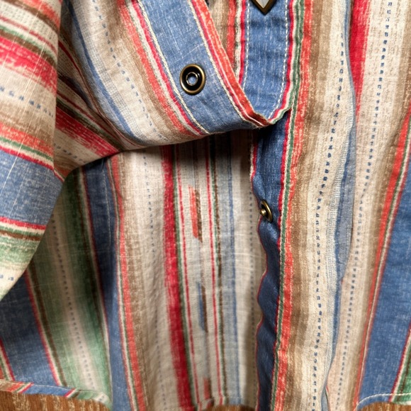 Ralph‎ Lauren Western Diamond Pearl Snap Button Navajo Large Aztec Indian Cowboy - Picture 5 of 8